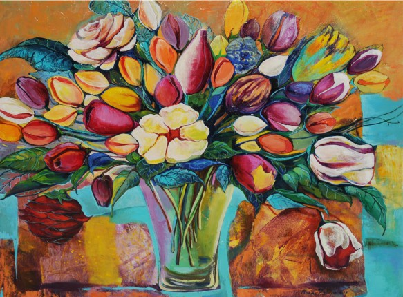 Mariné Zuloyan, Peintures - Les Fleurs, TULIPES