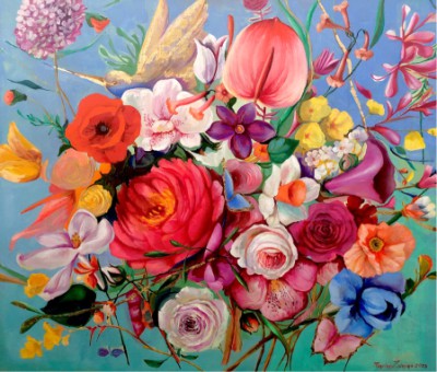 Mariné Zuloyan, Peintures - Les Fleurs, DIMANCHE
