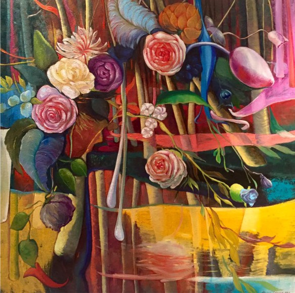 Mariné Zuloyan, Peintures - Les Fleurs, FLEURS EN BOIS