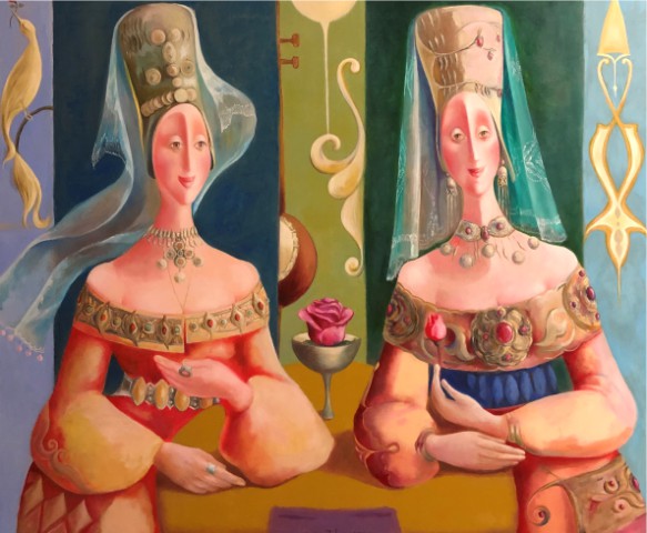 Mariné Zuloyan, Peintures - Les Femmes, DIALOGUE SUR SAYT-NOVA