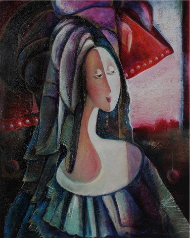 Marine Zuloyan, Paintings - Women, LADY WITH A HEADDRESS